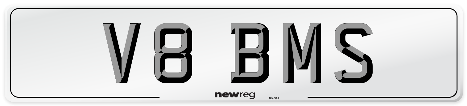 V8 BMS Number Plate from New Reg